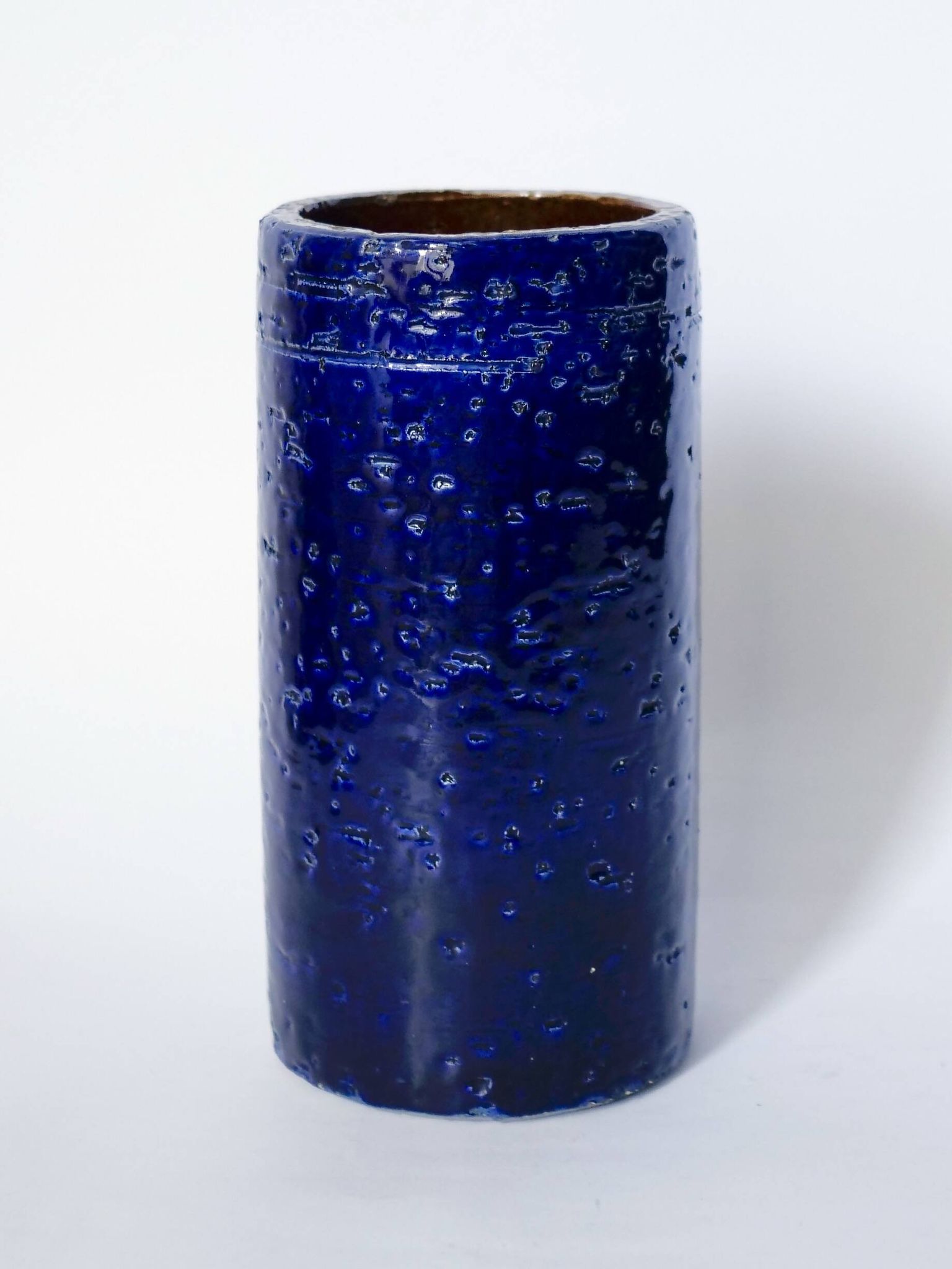 vase rouleau bleu Italie 1960