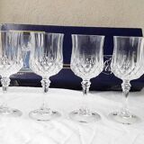 6 crystal stemmed glasses