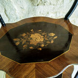 Napoleon III wood marquetry side table