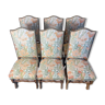 Suite de 6 chaises de style Louis XIII, os de mouton