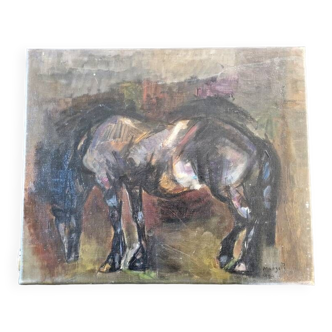 Jean Marzelle (1916-2005) - Oil on canvas - "Horse" - Signed lower right and dated 1954