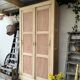 Meuble de métier, armoire en bois