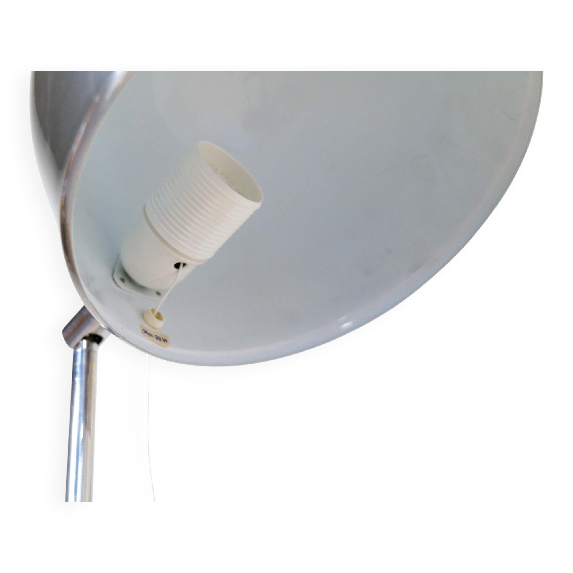 Mid-century modern floor lamp in chrome, model G-075 by Bergboms, Sweden, 1960s.