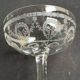 6 Champagne glasses – Saint Louis Christmas service rock crystal engraving 3540