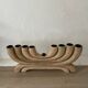 Scandinavian wooden chandelier with 8 branches