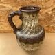 Antique west germany ceramic pitcher brown beige vintage