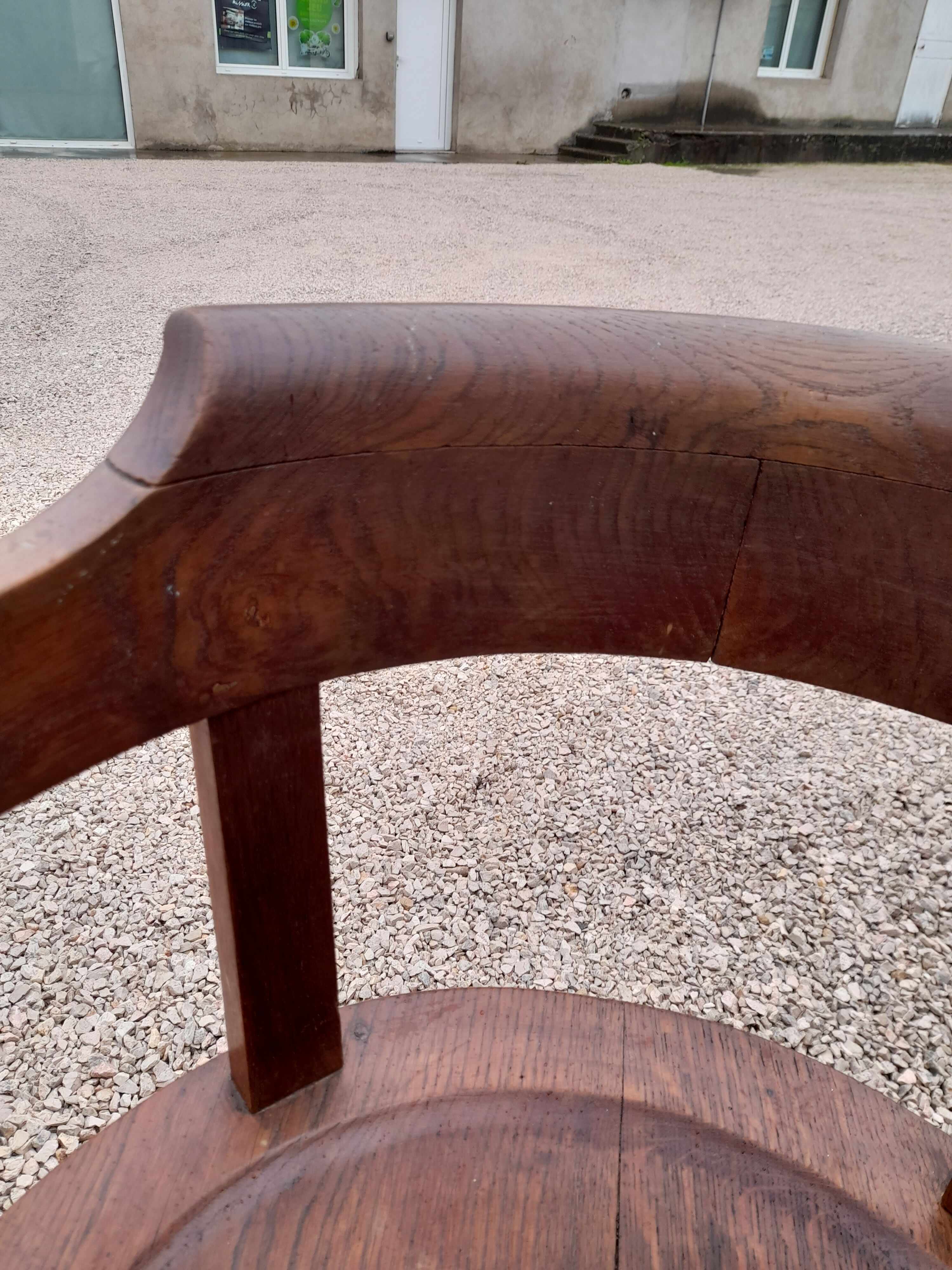 Fauteuil de bureau Louis Philippe en chêne