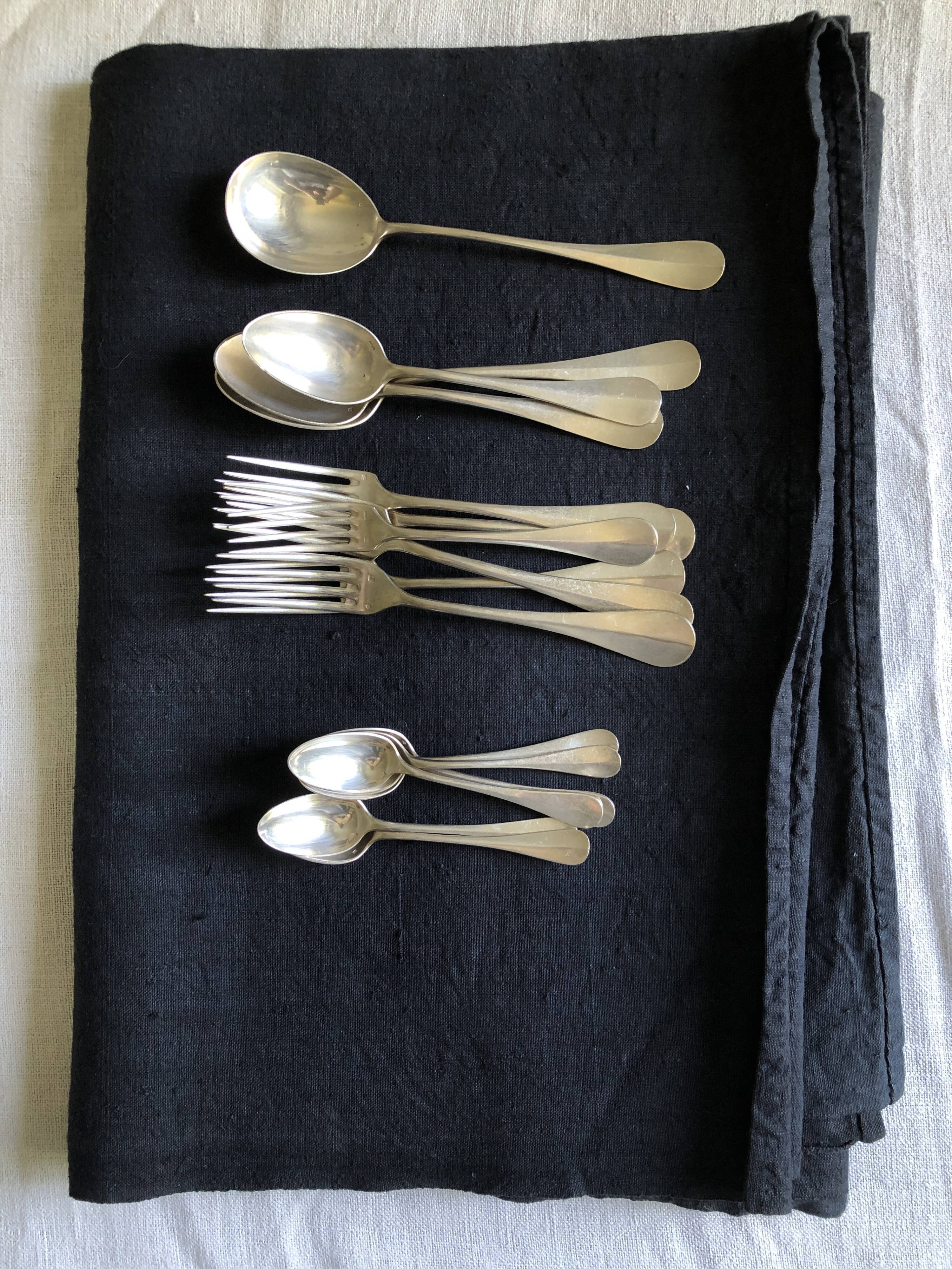 Black tinted hemp harvest tablecloth