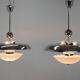 Set of Two Bauhaus Chandeliers, 1930s, Restored