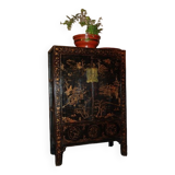 Chinese cabinet in polychrome elm