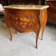 Commode en bois de rose 2 tiroirs plateau marbre n22