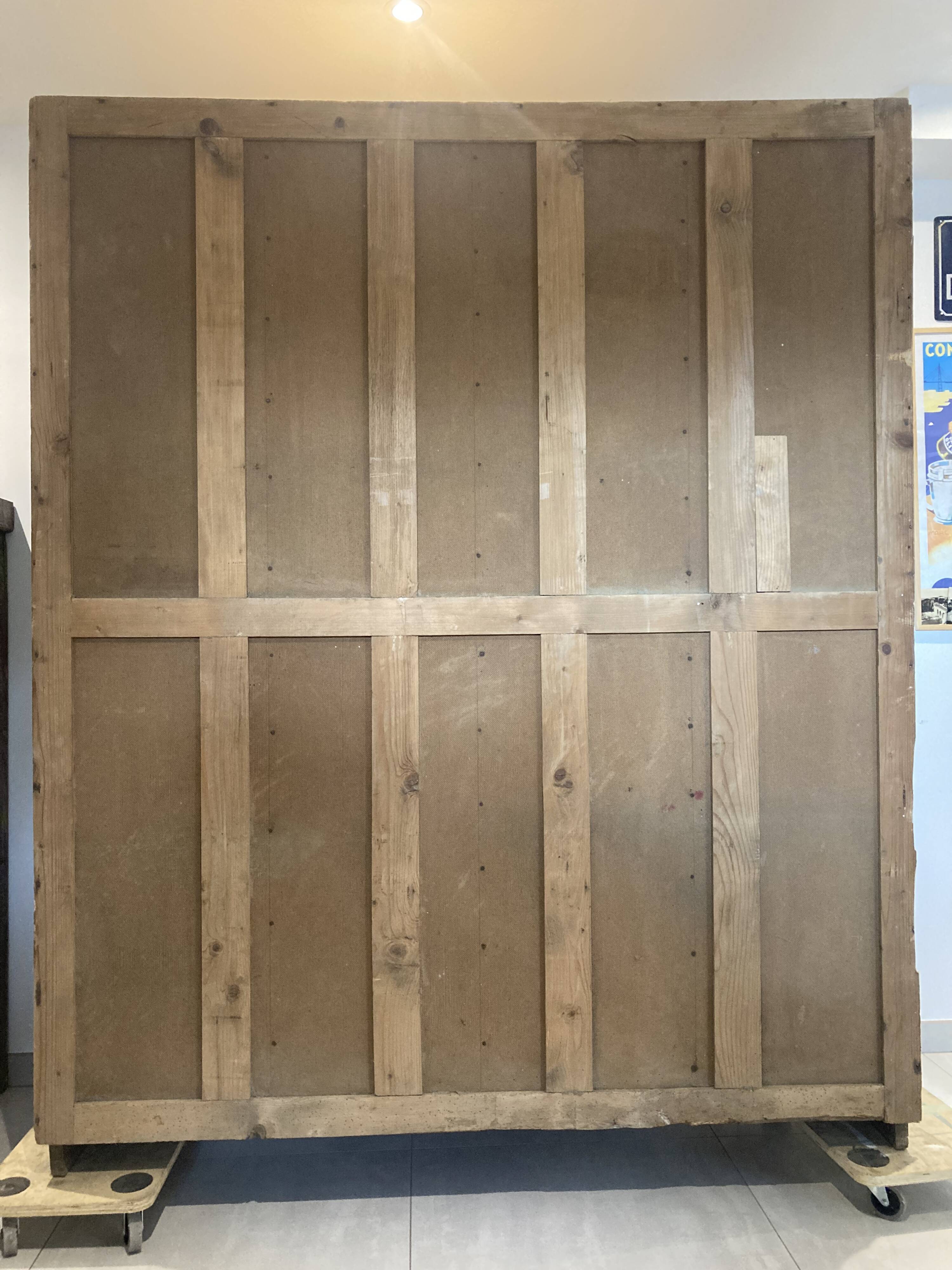 Old wooden cloakroom 4 doors