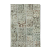 Handwoven Oriental Vintage 168 cm x 242 cm Grey Patchwork Rug