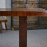 Art Deco mahogany veneer table in the style of Jules Leleu, 1930s