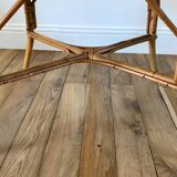 Rattan and bamboo coffee table 60s