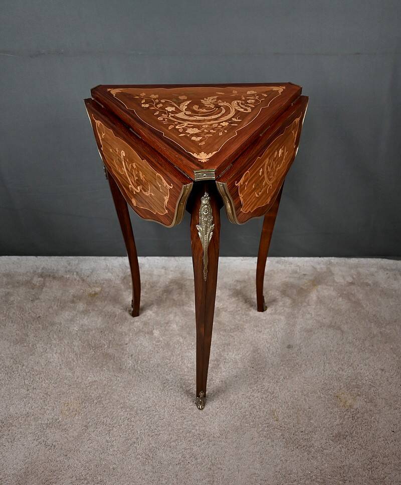Small Folding Table in Mahogany, Napoléon III period – 2nd half of the 19th century