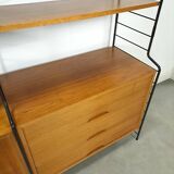 Teak WHB string modulair vrijstaand LP wandsysteem