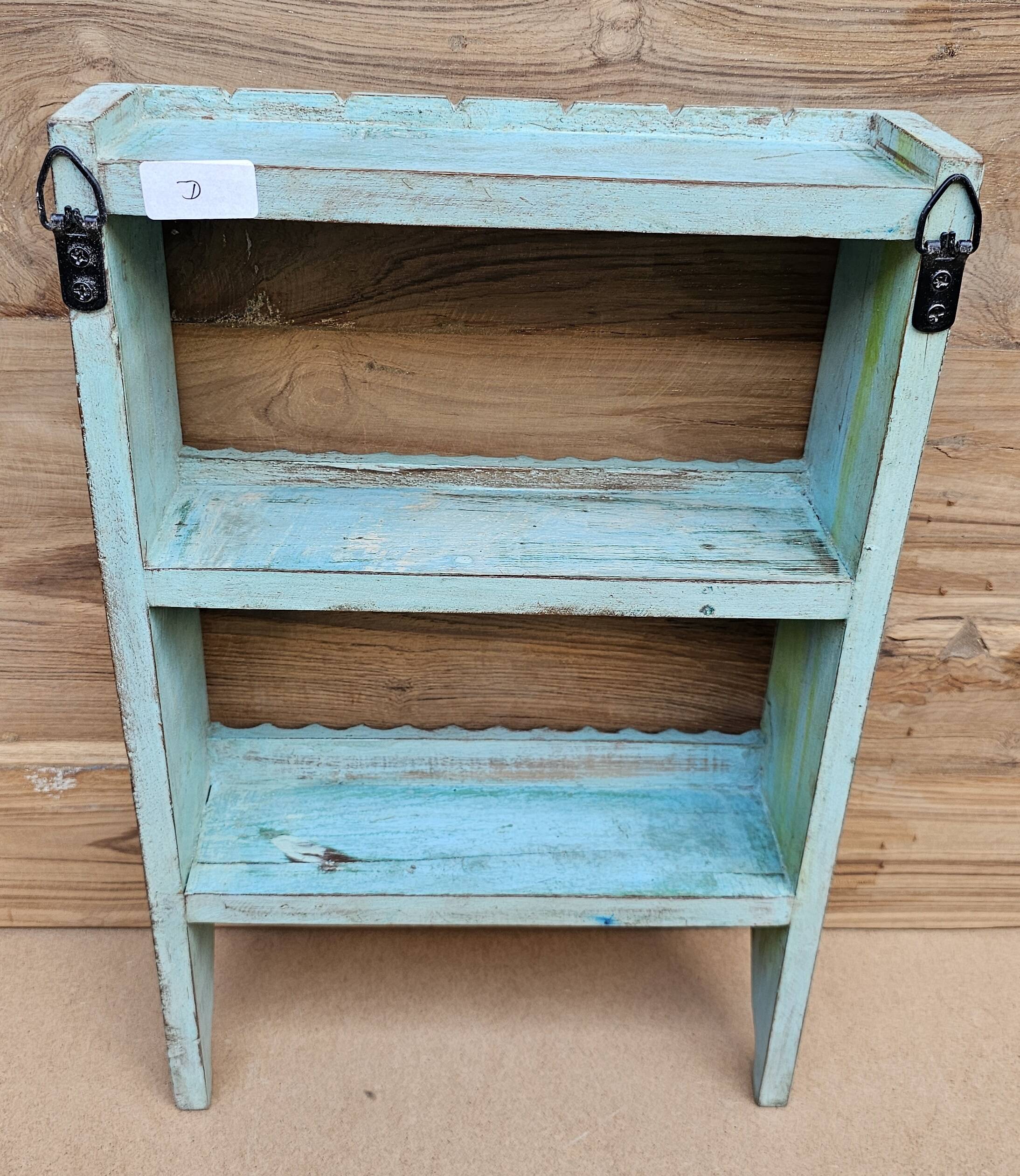 Burmese teak wall shelf