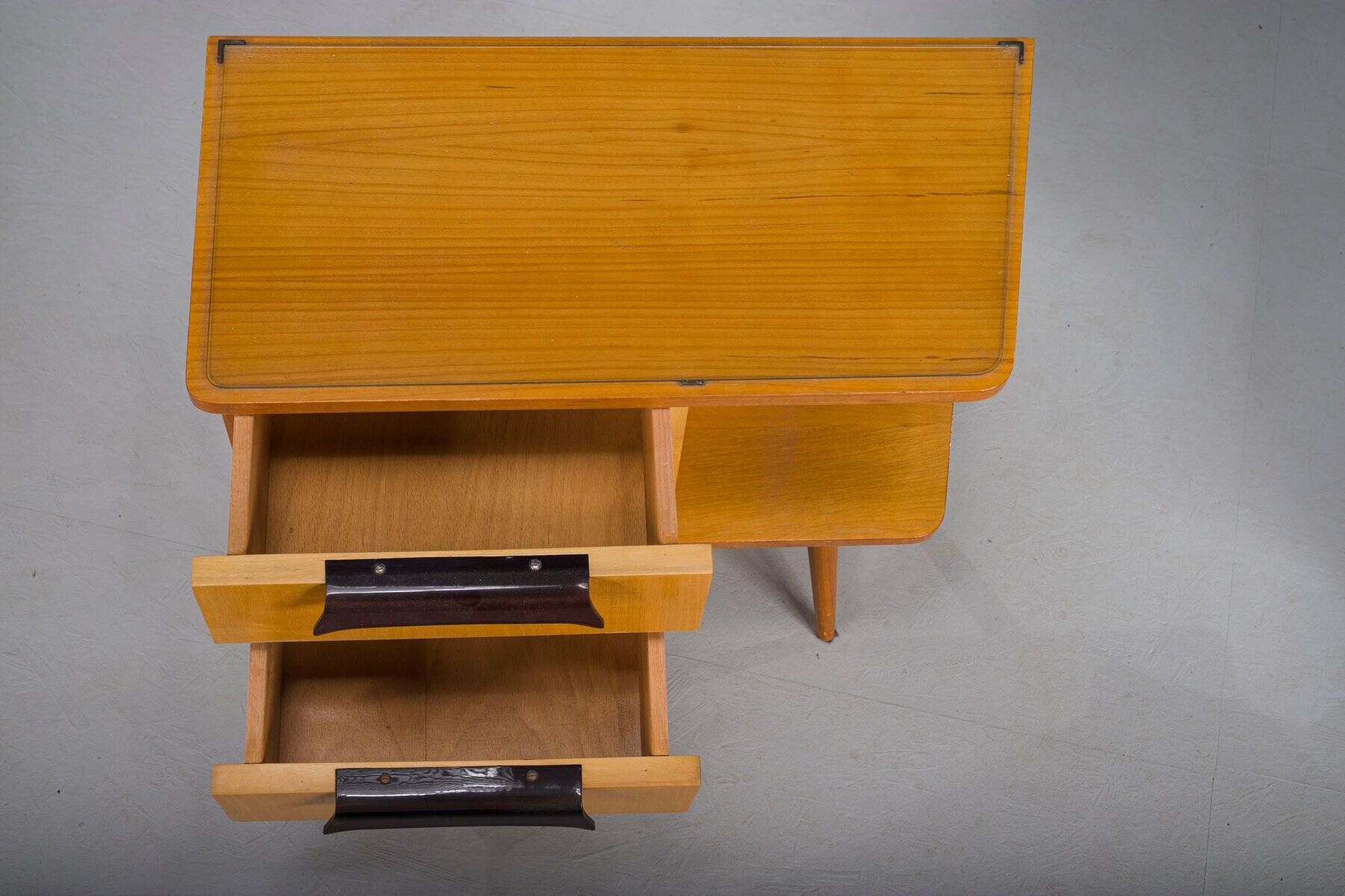 Vintage German cherry nightstands, 1960s, set of 2