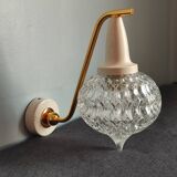 Small wall lamp in brass and vintage glass