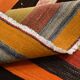 Tapis kilim vintage turc rayé multicolore à motifs géométriques, 190x320 cm