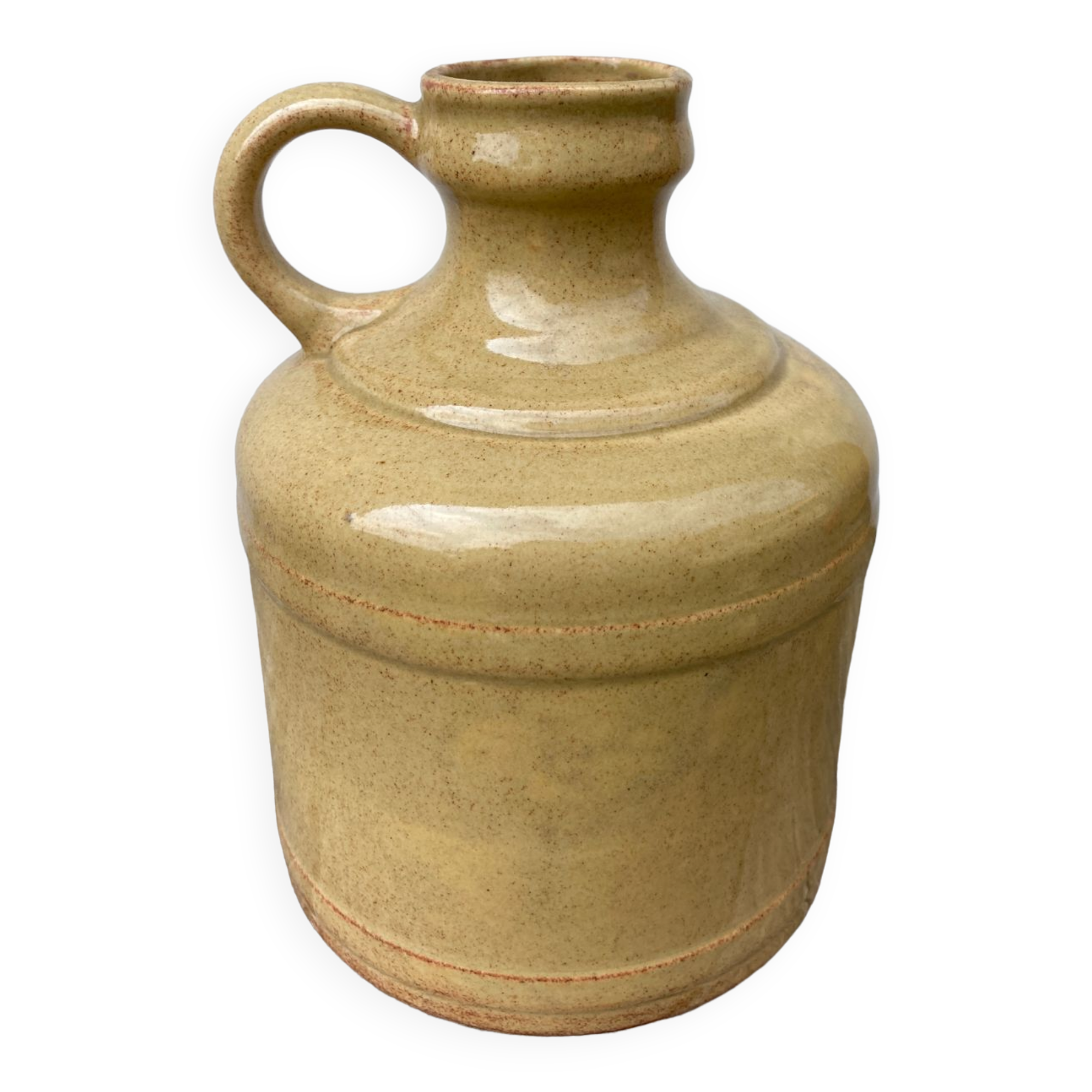 Beige glazed ceramic vase