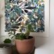 Peinture A3 Fleurs et feuillages du soir