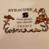 6 assiettes plates syracuse sarreguemines décor fleurs