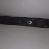 School coat rack with patinated black wooden labels 0