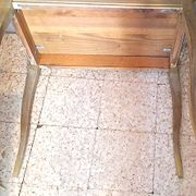 Rectangular coffee table in solid wood, painted and patinated with gold, 1950s