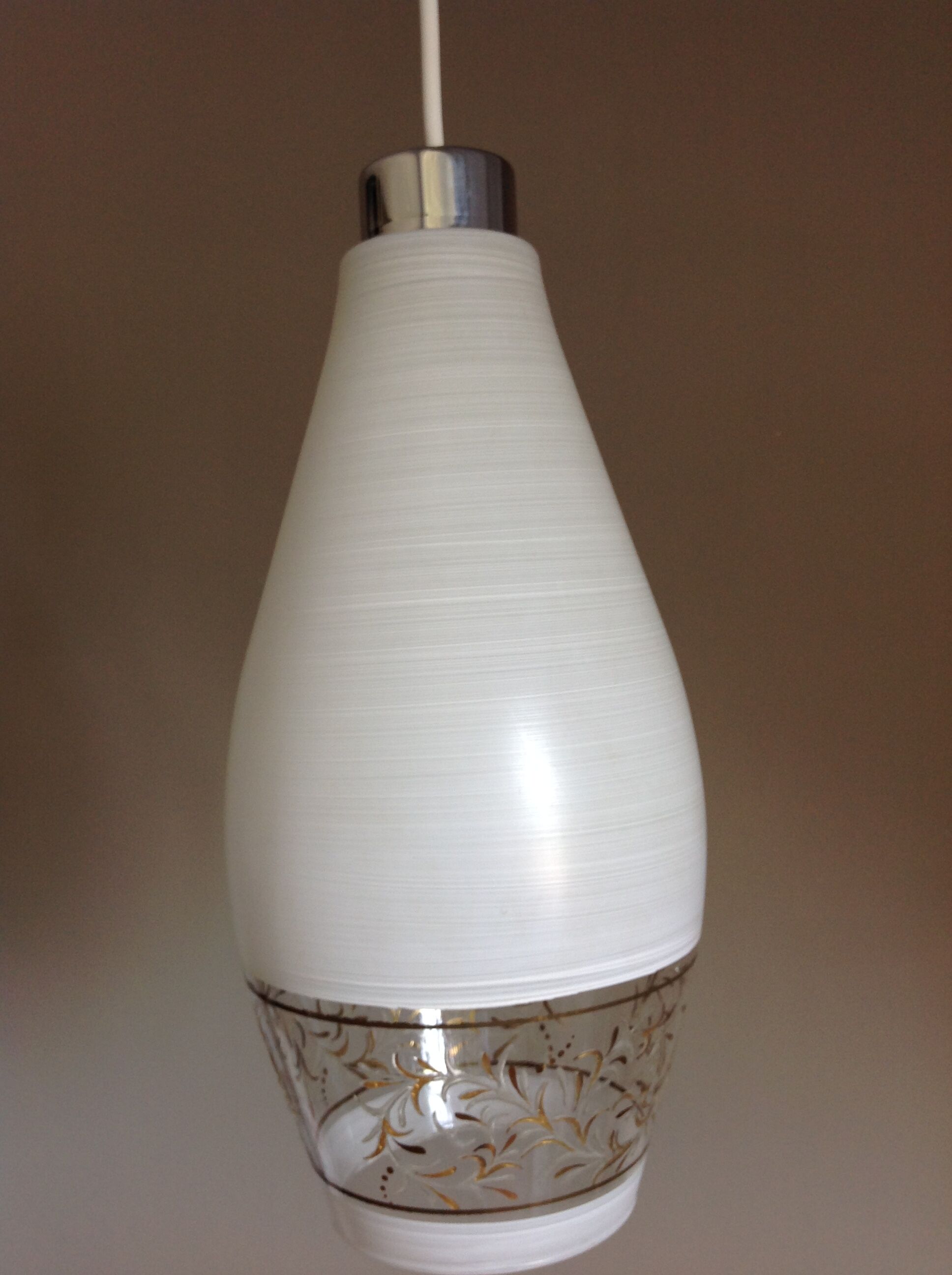 White/vintage white glass tulip suspension 60-70