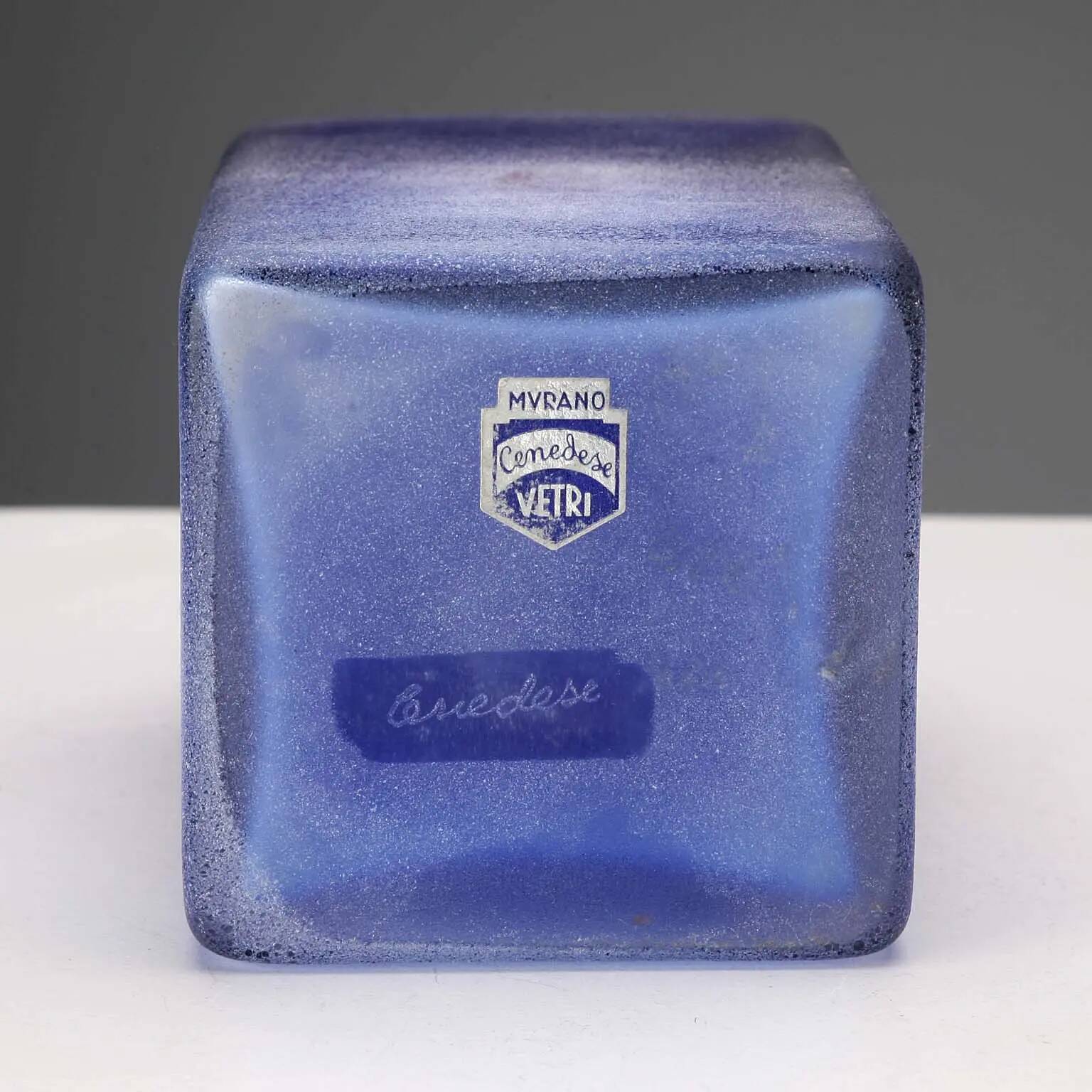 Bouteille vintage en verre, signature Gino Cenadese, Italie, années 1960