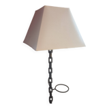 Lampadaire chaîne vintage, travail artisanal