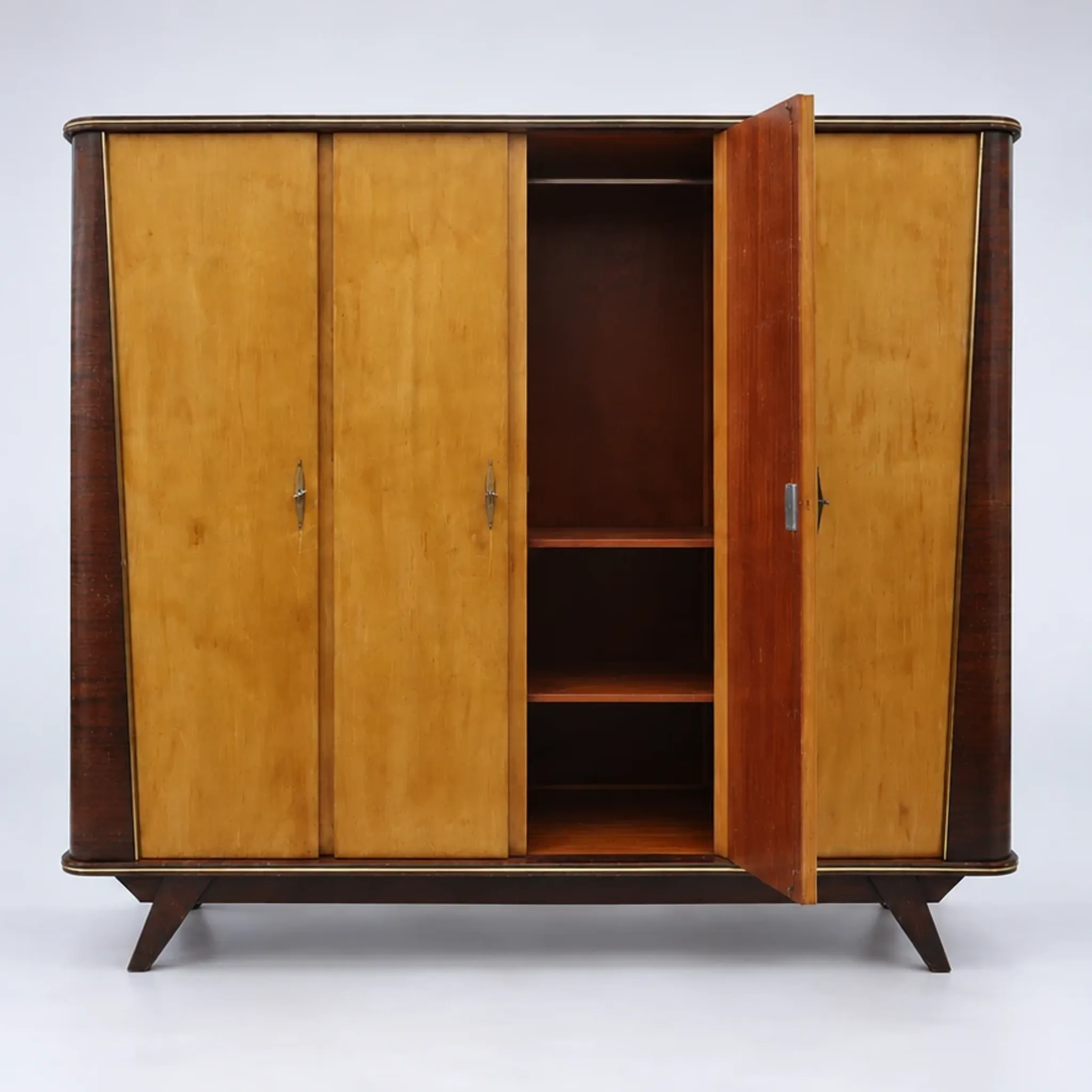 Vintage 4-door wardrobe from the 1950s