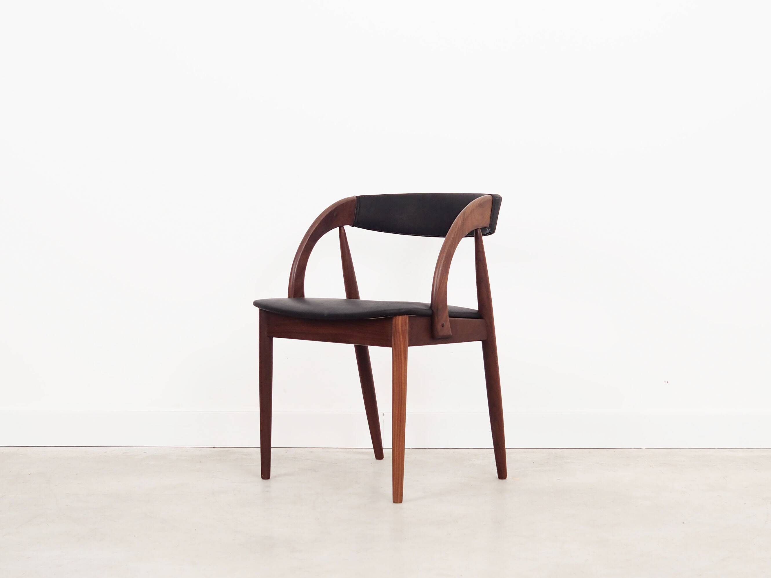 Ensemble de quatre chaises en teck, design danois, années 1970, fabricant : Orte Mobelfabrik