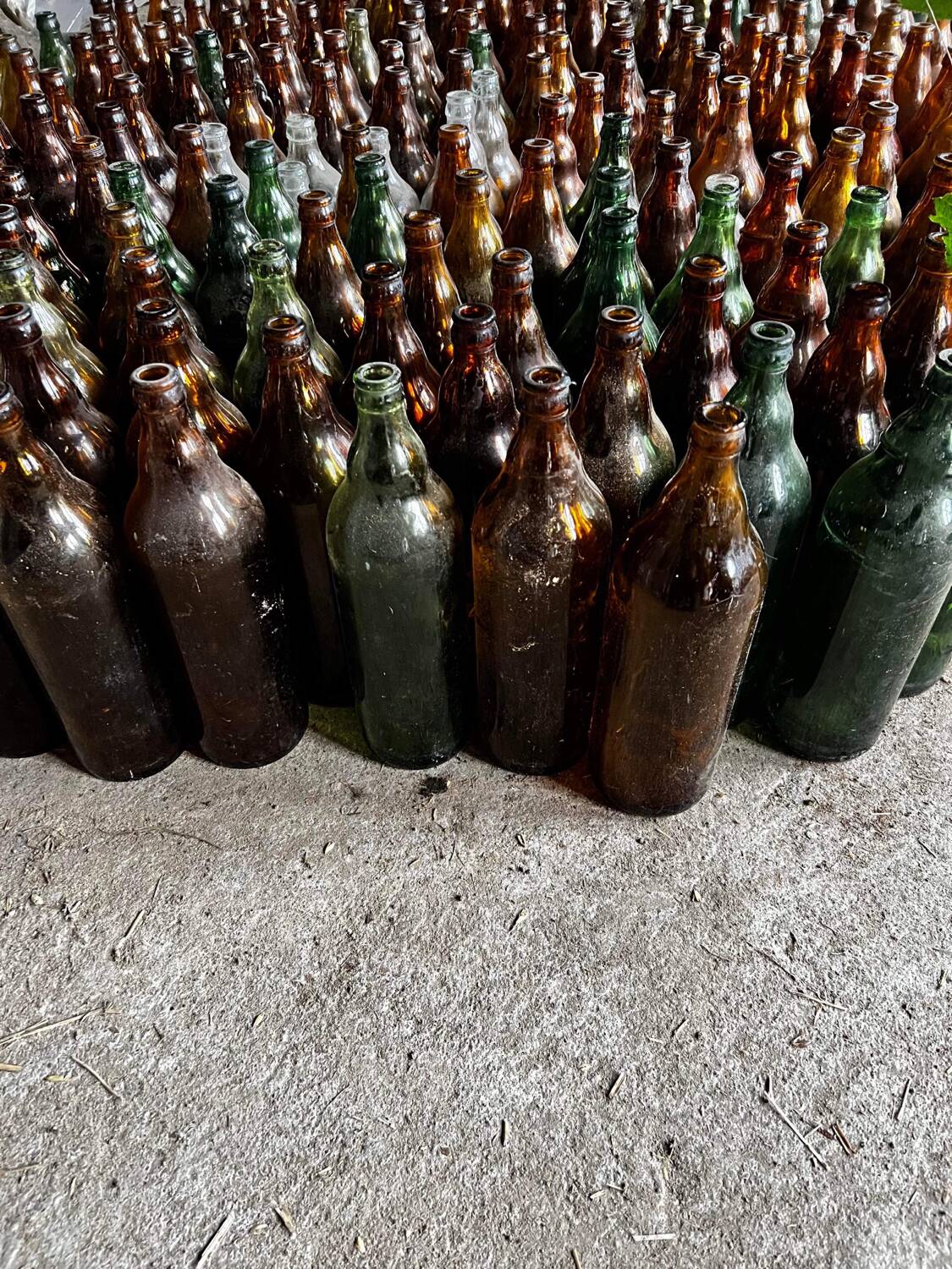 Bouteilles en verre décoratives