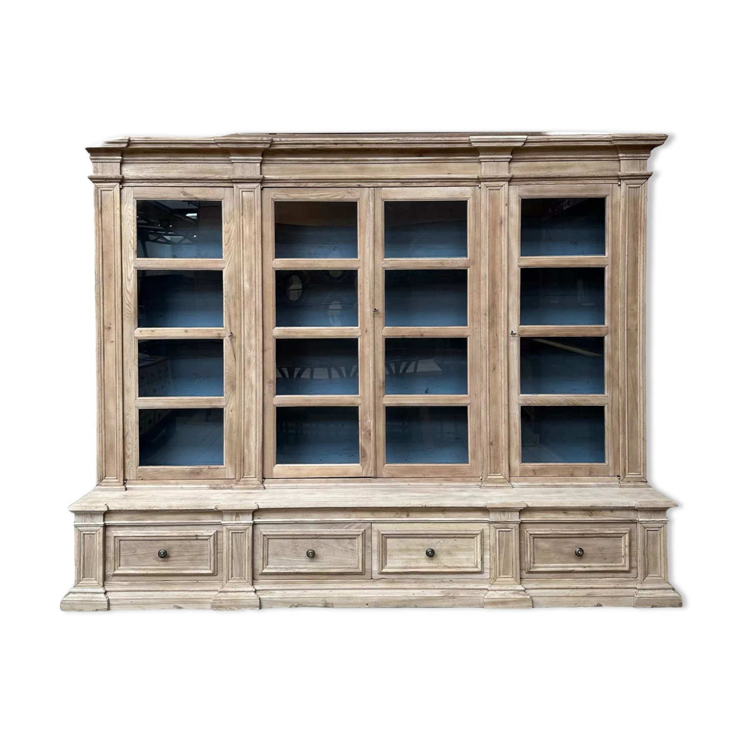 Solid elm display case