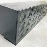 Black brutalist credenza, 1970s