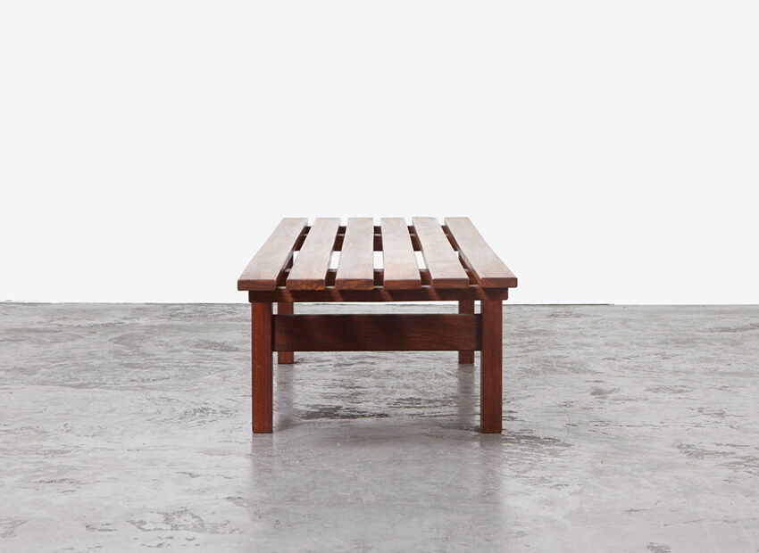 Mahogany slat bench 1960