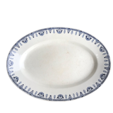 Plat ovale terre de fer de Gien