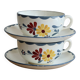 Antique breakfast cups faience Salins - Model Jacqueline