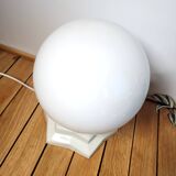 Vintage globe and ceramic table lamp