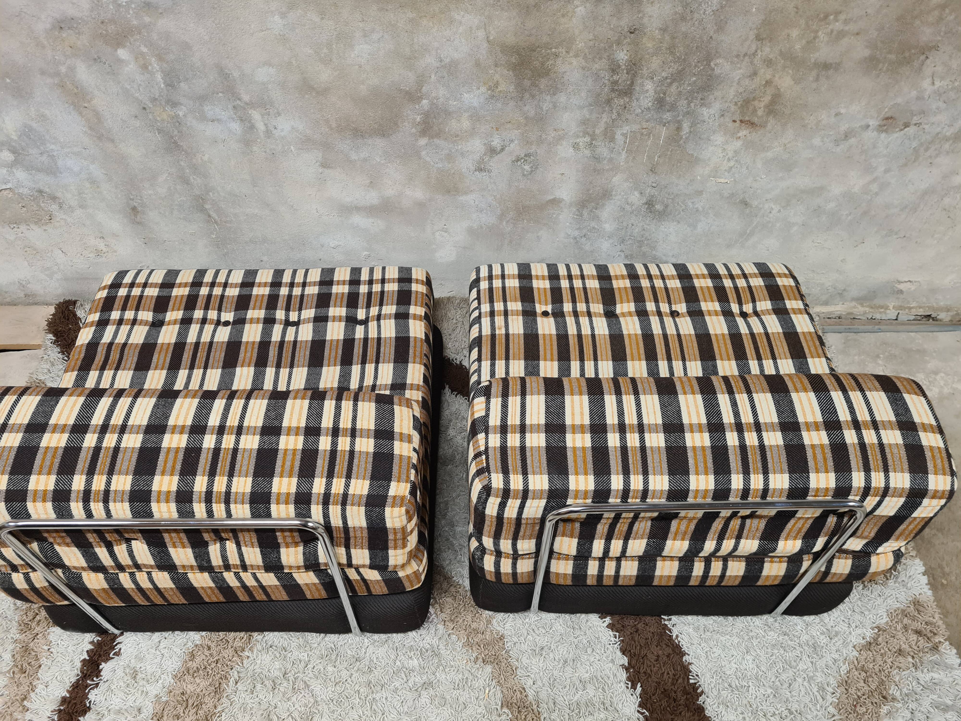 Paire de fauteuil lounge année 70' vintage