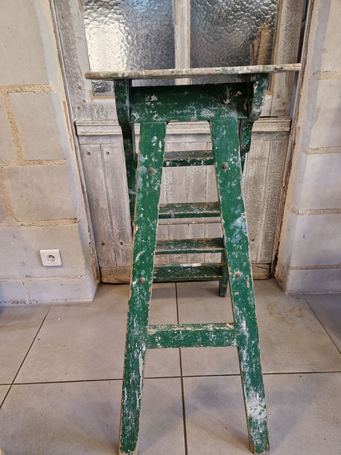 Antique painting workshop stepladder
