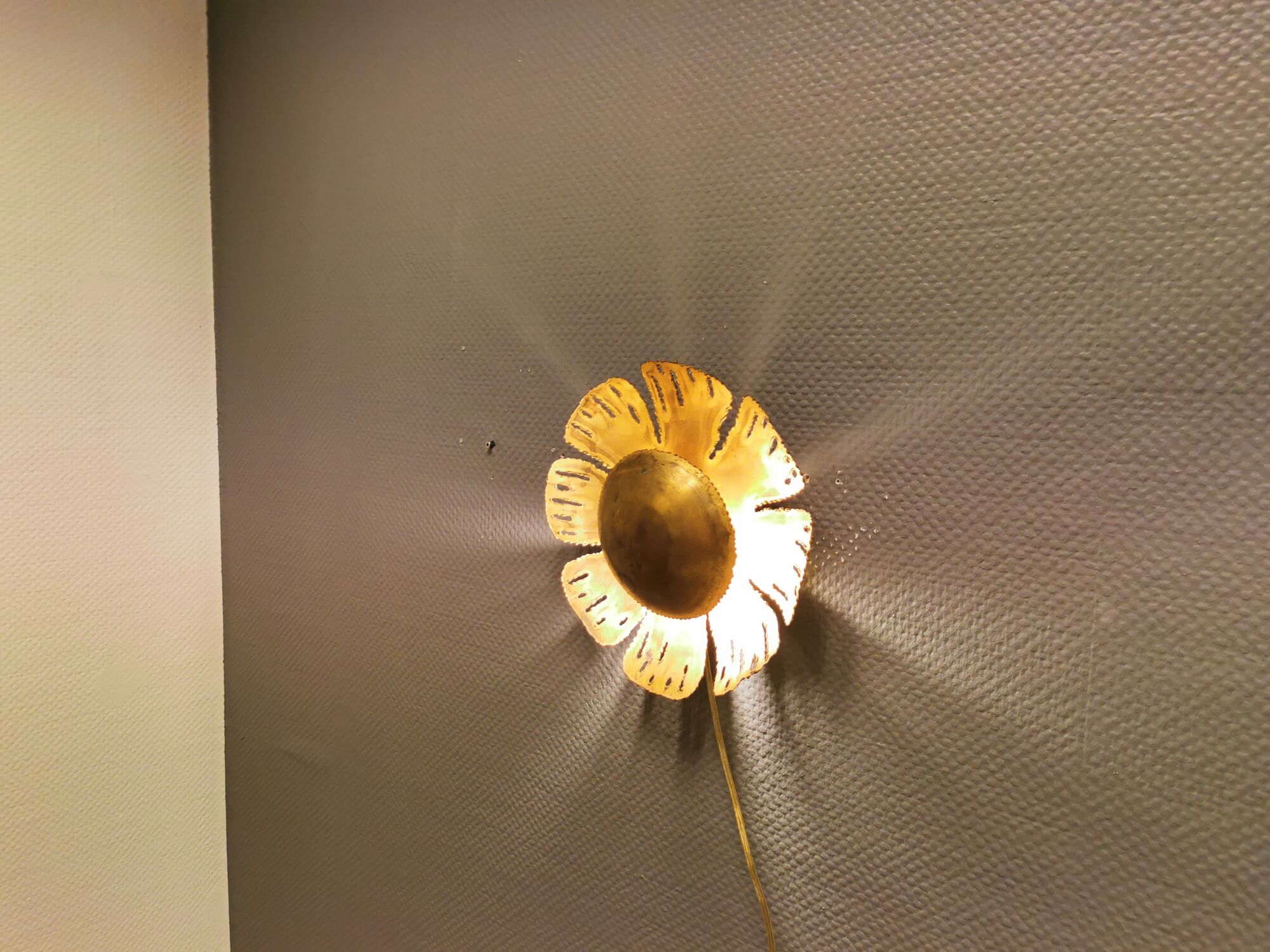 Brutalist wall light, designed by Danish Svend Aage Holm Sørensen.