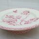 Cake dish on foot in iron earth of Gien model Pink hawthorn
