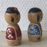 Salt and Pepper Kokeshi Dolls