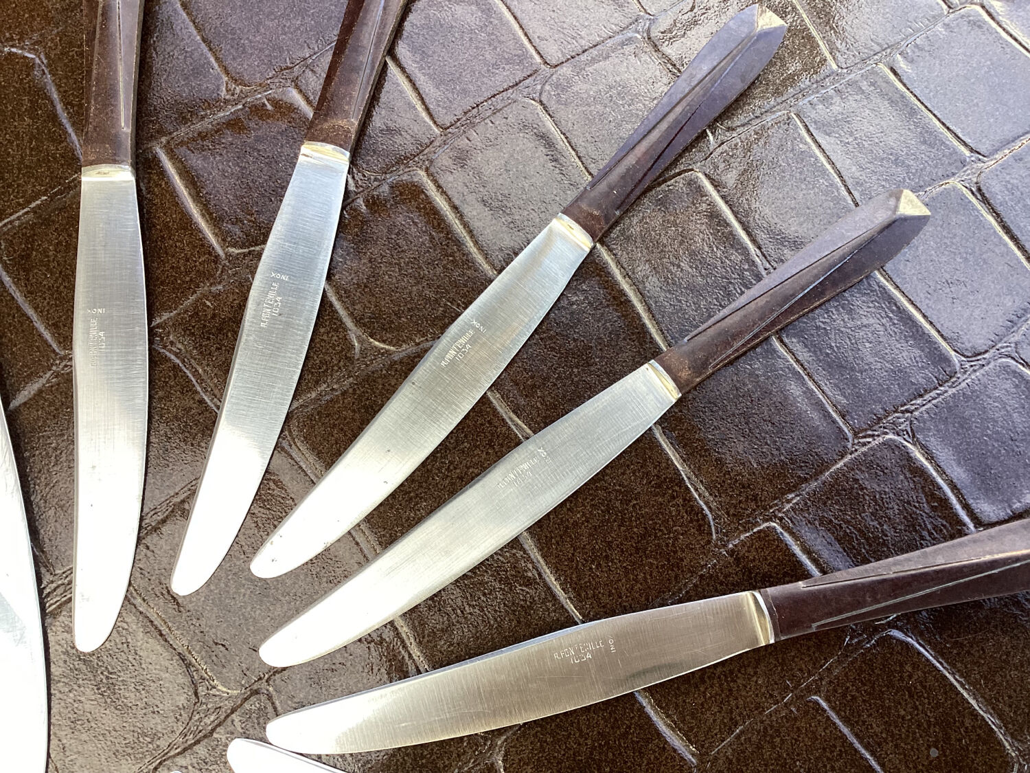 Set of 9 vintage a.fontenille 1034 table knives