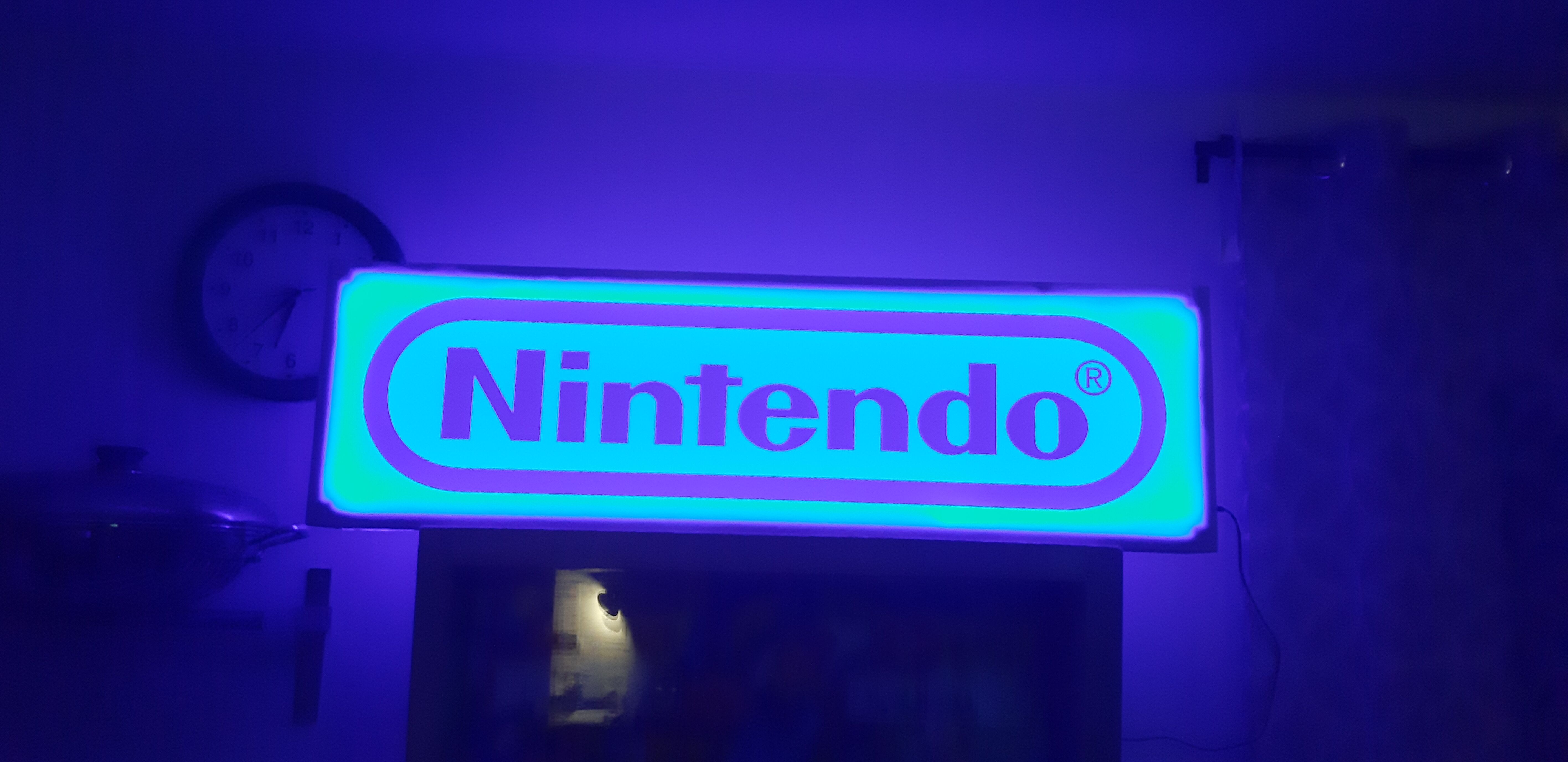Luminous sign advertising nitendo