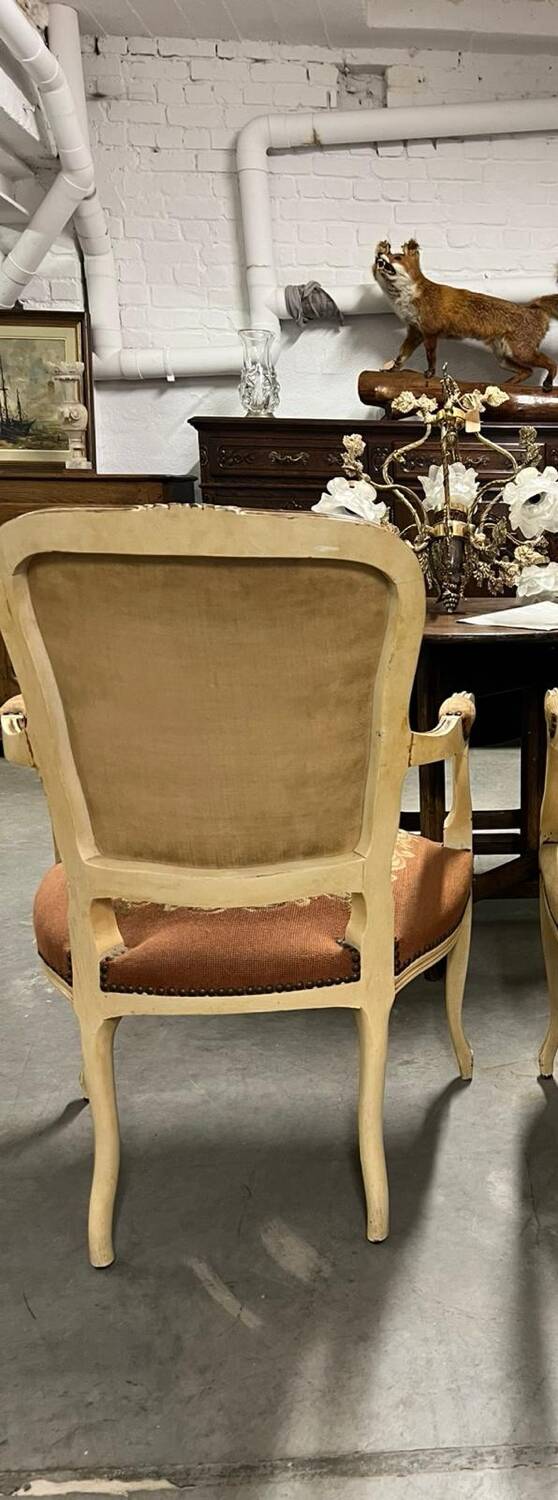 French Armchair with Floral Tapestry